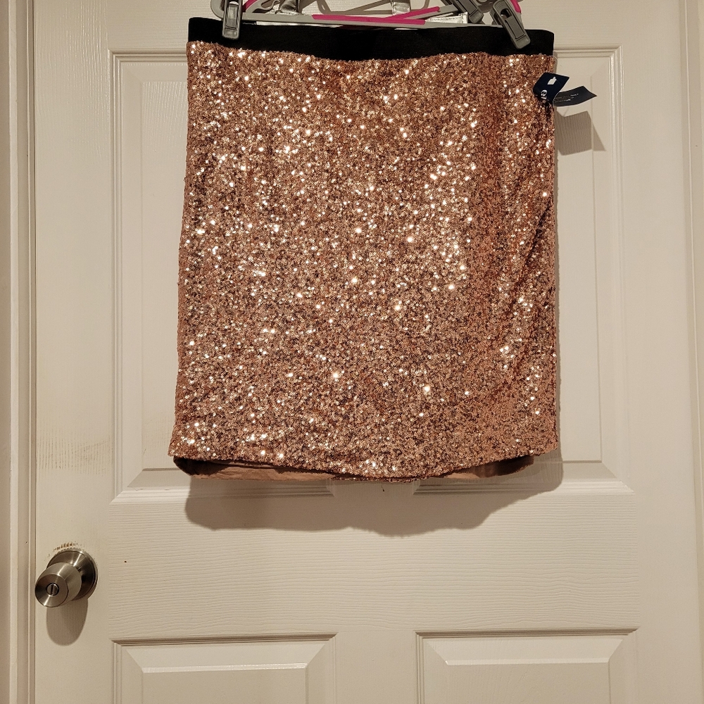 Eloquii by the limited gold sequined skirt